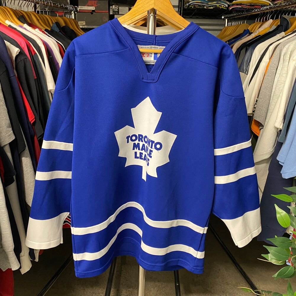 Vintage 90s CCM Toronto Maple Leafs NHL Hockey Jersey Blue Sportswear Men Medium